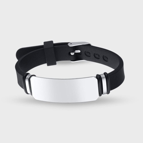 Bransoletka z płytką ID ze stali szlachetnej