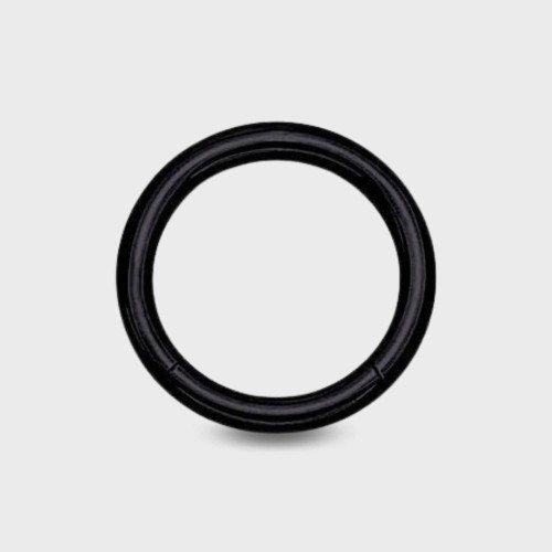10 mm czarne kółko do piercingu ze stali chirurgicznej