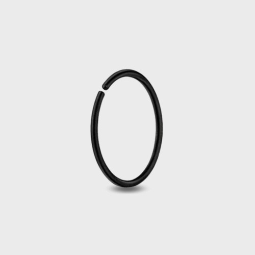 8 mm czarny piercing kółko ze stali chirurgicznej