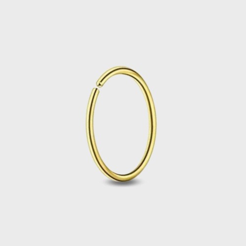 8 mm złoty piercing kółko ze stali chirurgicznej