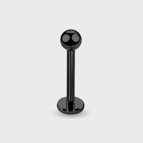 12 mm czarny wkręt labret z tytanu