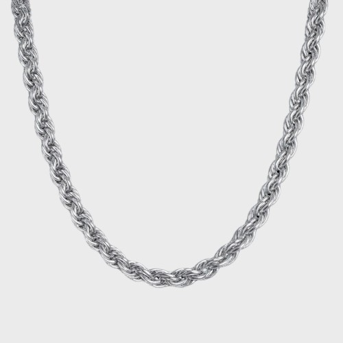 5 mm srebrzysty łańcuszek męski łańcuch Cord  