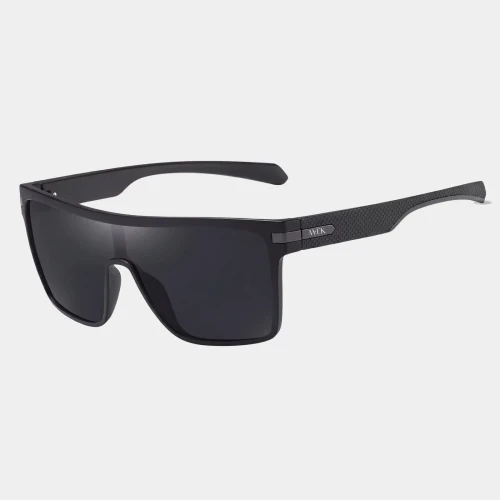 Czarne okulary przeciwsłoneczne typu oversize