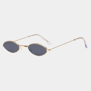 Złocisto-czarne okulary przeciwsłoneczne w stylu retro
