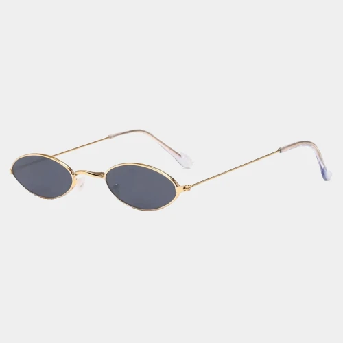 Złocisto-czarne okulary przeciwsłoneczne w stylu retro