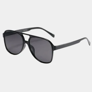 Czarne okulary przeciwsłoneczne aviator gradientowane