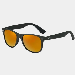 Czarno-pomarańczowe okulary przeciwsłoneczne wayfarer lustrzane