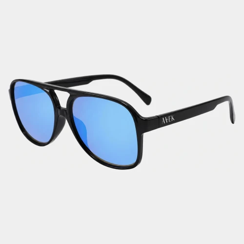 Czarno-niebieskie okulary przeciwsłoneczne aviator