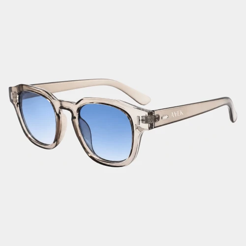 Brązowo-niebieskie okulary przeciwsłoneczne wayfarer