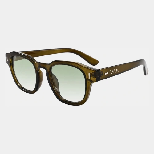 Brązowo-ciemnozielone okulary przeciwsłoneczne wayfarer