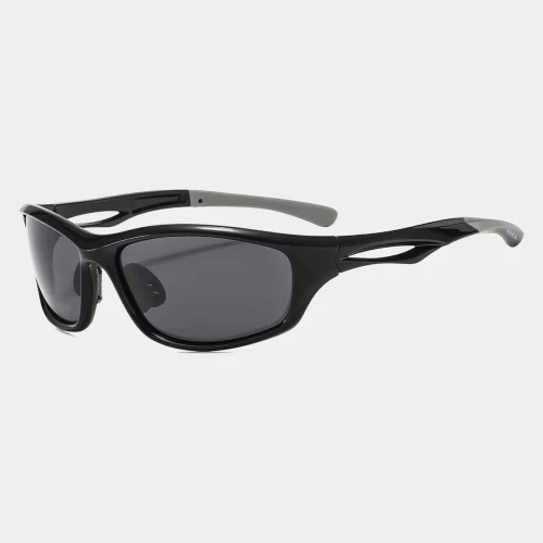 Czarno-szare polaryzacyjne okulary przeciwsłoneczne sportowe