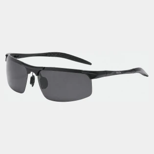 Czarne polaryzacyjne okulary przeciwsłoneczne sportowe z aluminium